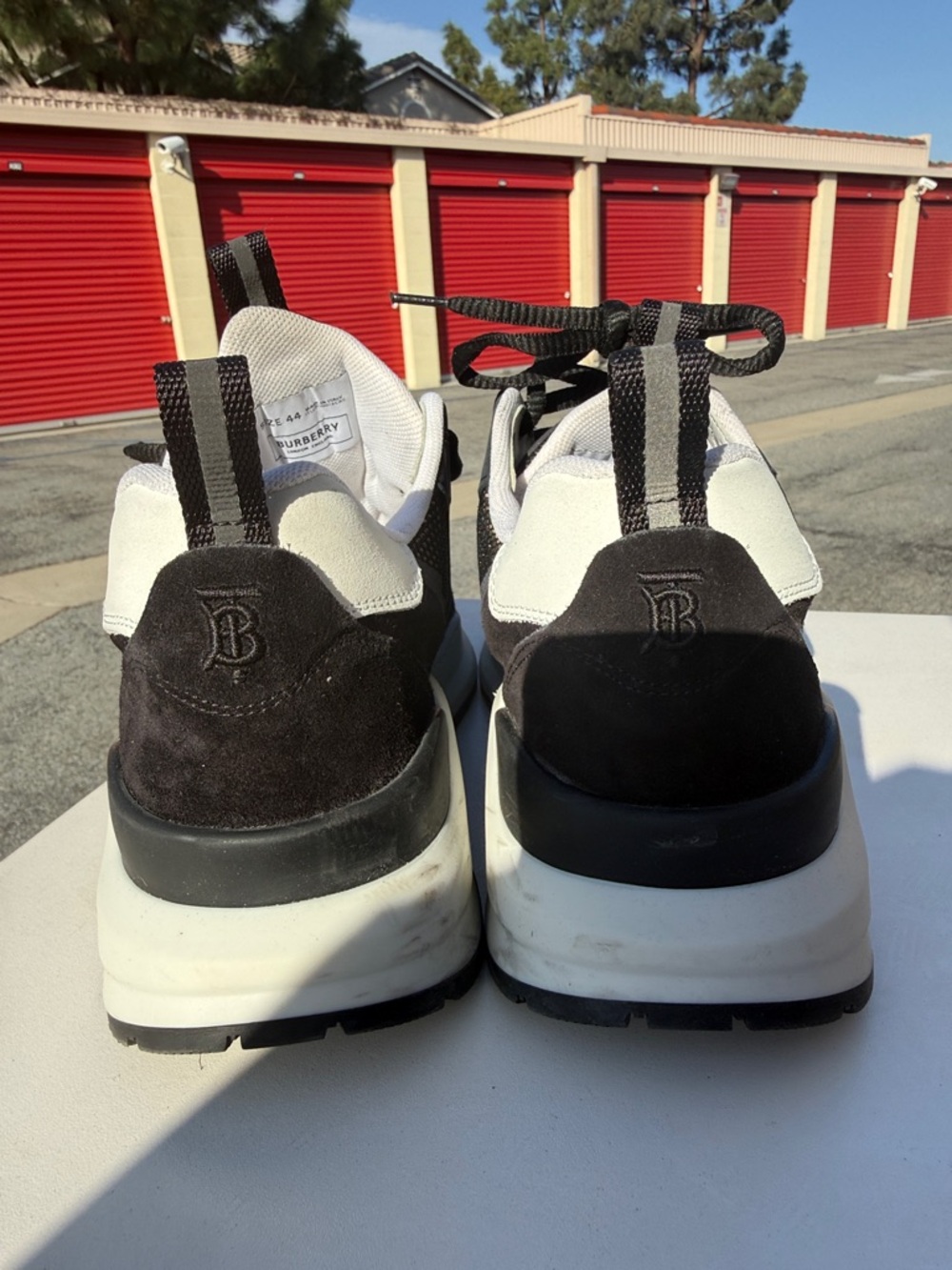Burberry Black and White Men's Sneakers - Picture 7 of 10